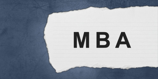 MBA or Master of Business Administration with white paper tears